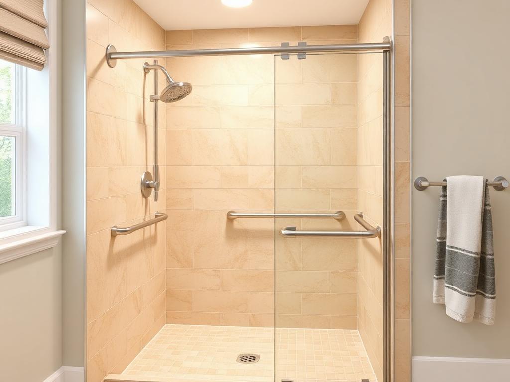 Wheelchair accessible low-entry walk-in shower